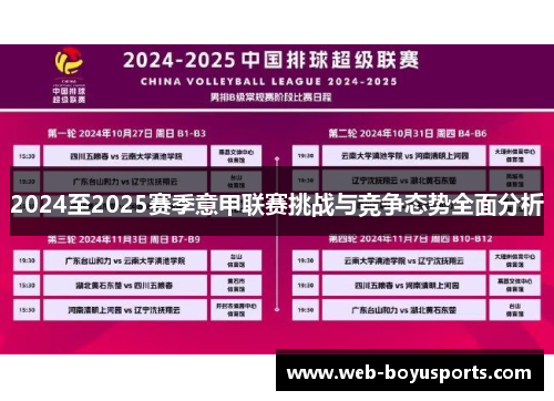 2024至2025赛季意甲联赛挑战与竞争态势全面分析